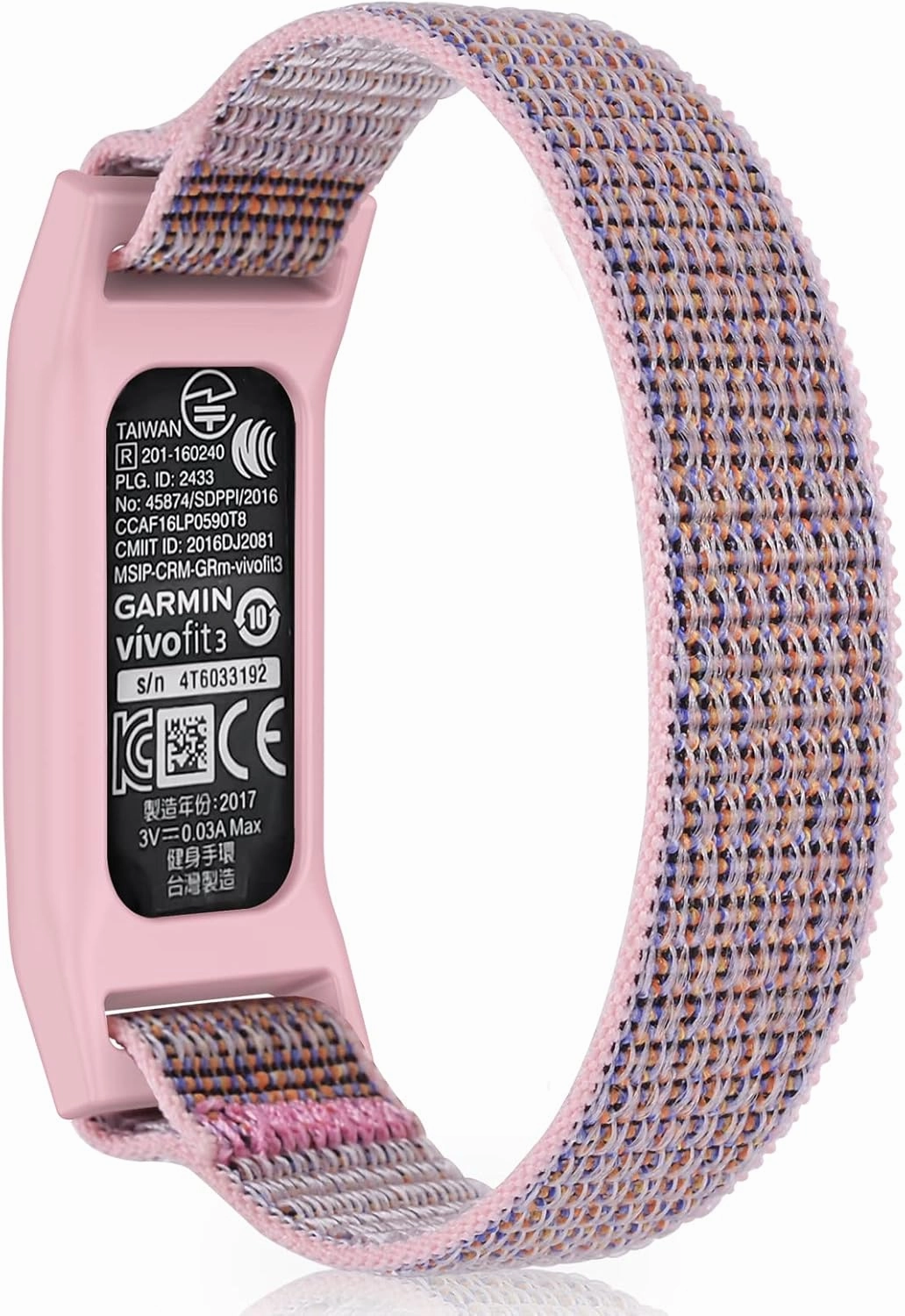 Sport Woven Nylon Strap Hoop&Loop Wristband Compatible with Garmin Vivofit 3/JR/JR2 Tracker