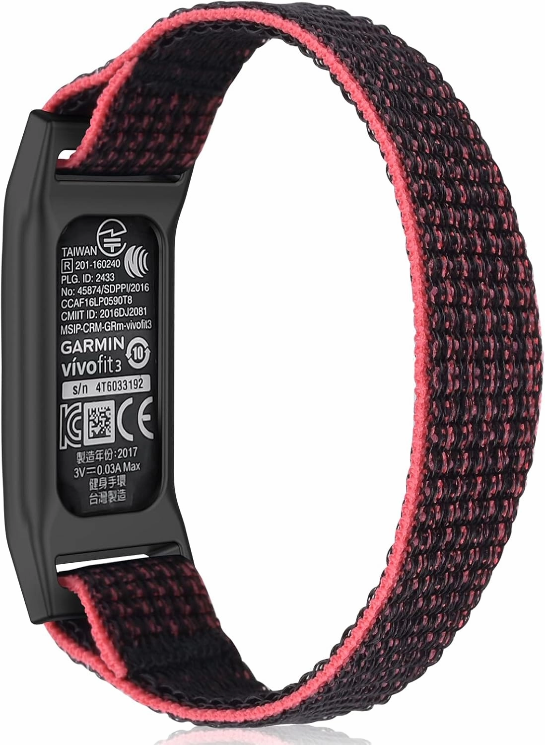 Sport Woven Nylon Strap Hoop&Loop Wristband Compatible with Garmin Vivofit 3/JR/JR2 Tracker