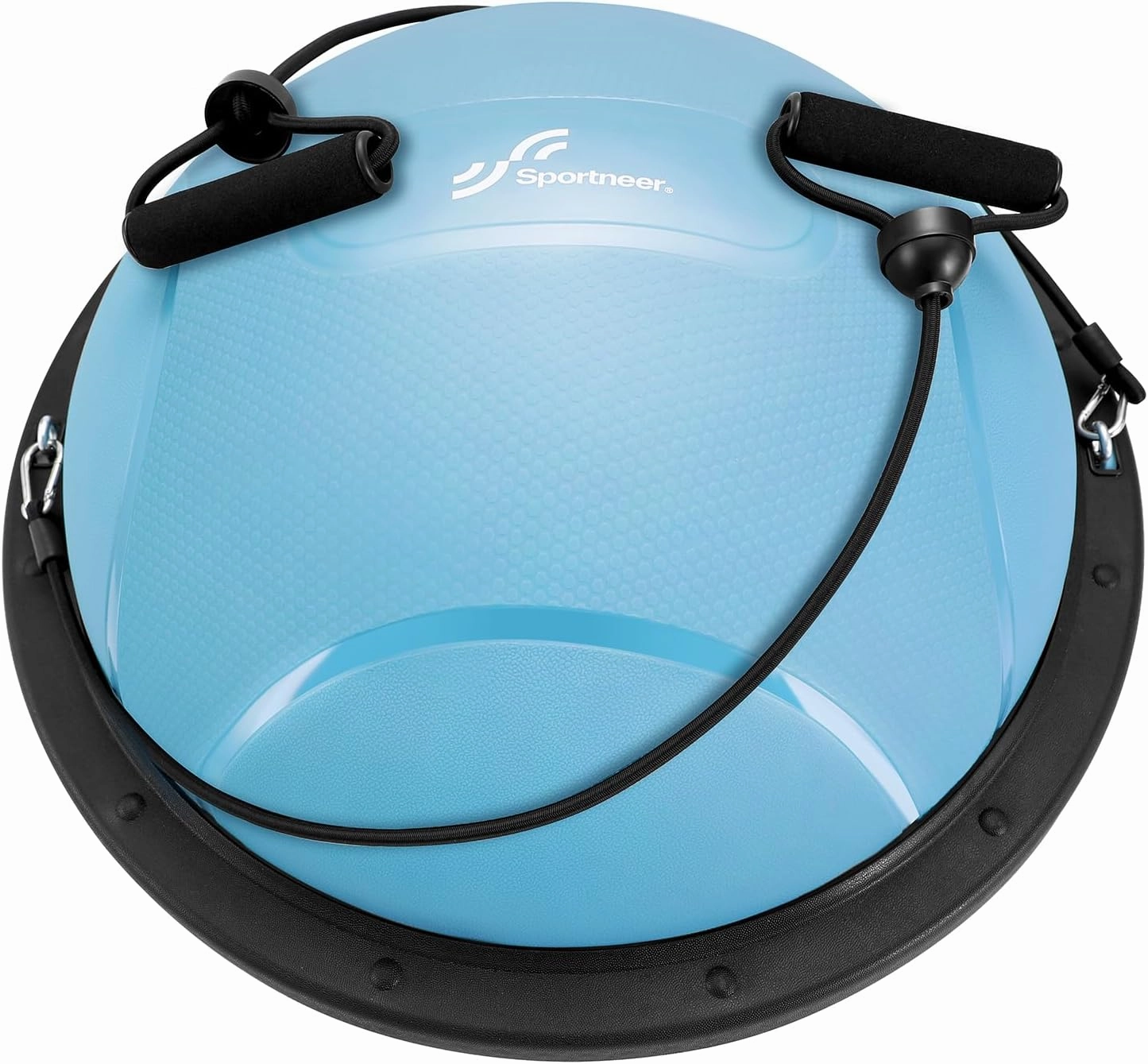 Sportneer Half Balance Ball - Inflatable Exercise Ball Trainer With Resistance Bands & Pump - Non-slip Yoga Ball for Stability, Core Training, Physical Therapy - Home Gym Equipment