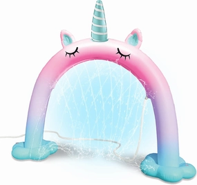 Sprinklers for Yard – Colorful Inflatable Sprinkler Arch for Kids – Easy and Quick Inflation – Requires Hose Attachment – Perfect for Summertime, Outdoor Play (Unicorn)