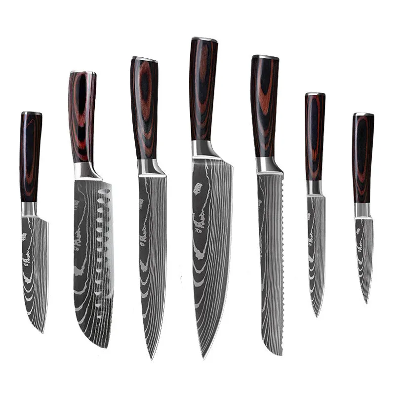 Stainless Steel Chef's Knife Set – 6/8/10 Pieces