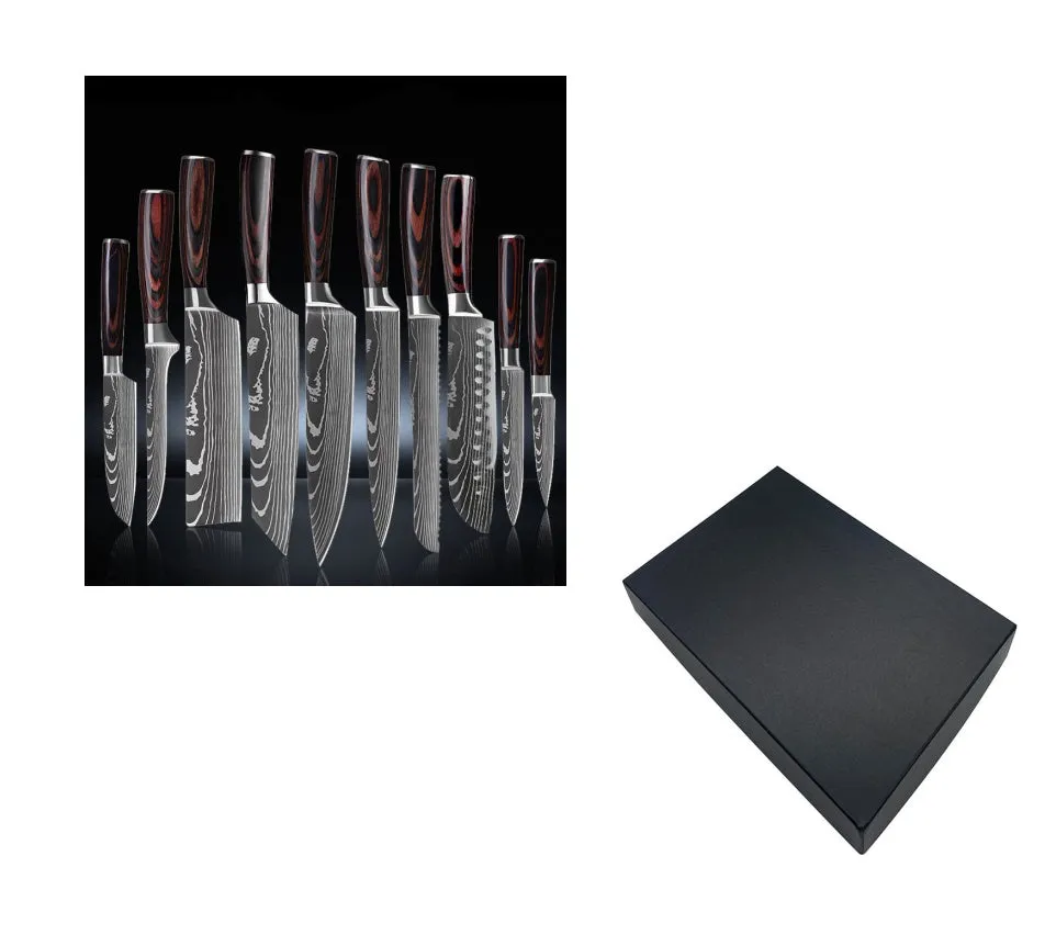 Stainless Steel Chef's Knife Set – 6/8/10 Pieces