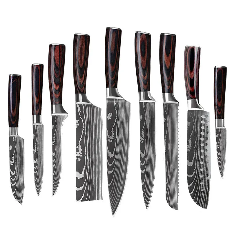 Stainless Steel Chef's Knife Set – 6/8/10 Pieces