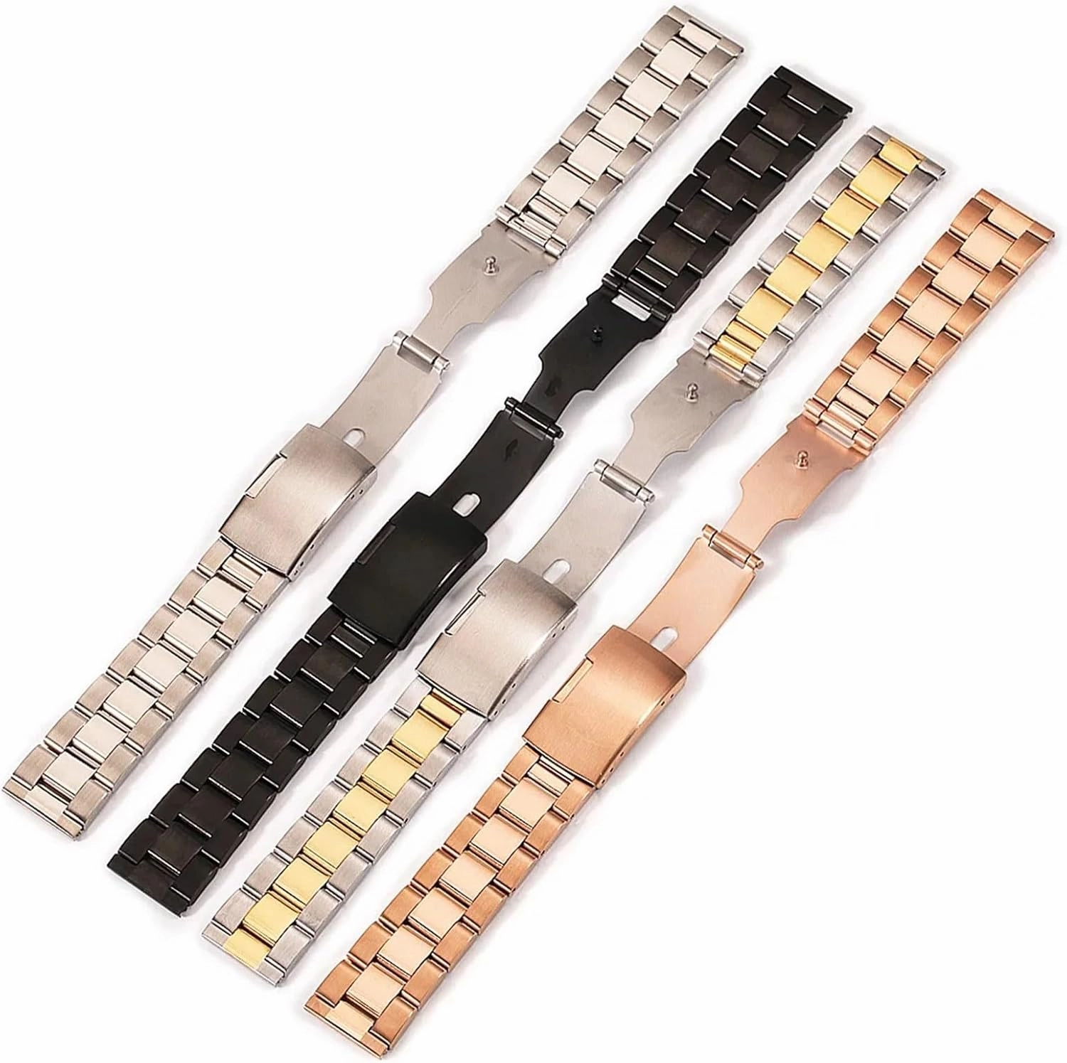 Stainless Steel 18mm 20mm 22mm 24mm 26mm 28mm 30mm Watch Band Solid Classic General Metal Strap Watchband Belt
