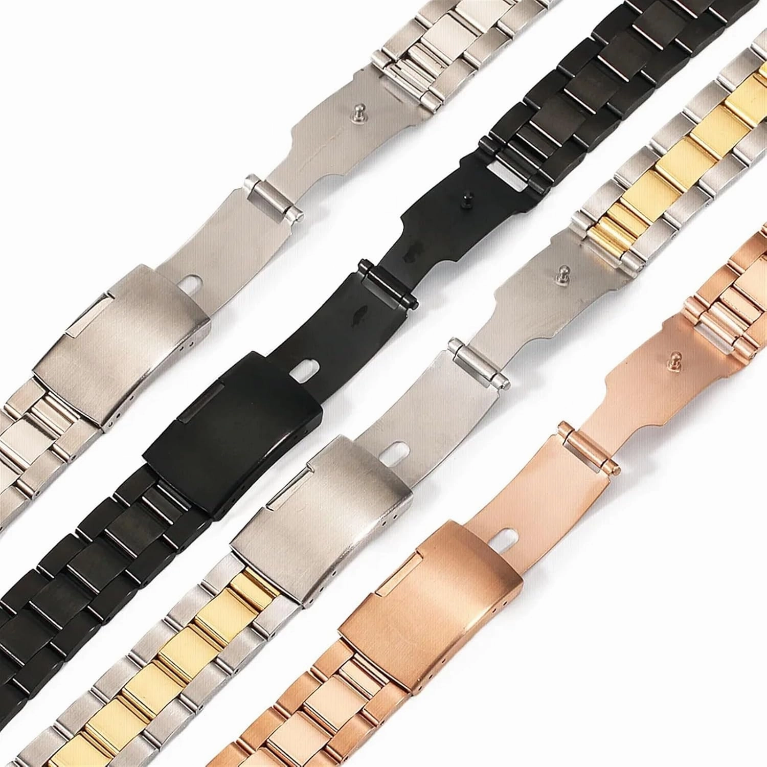 Stainless Steel 18mm 20mm 22mm 24mm 26mm 28mm 30mm Watch Band Solid Classic General Metal Strap Watchband Belt
