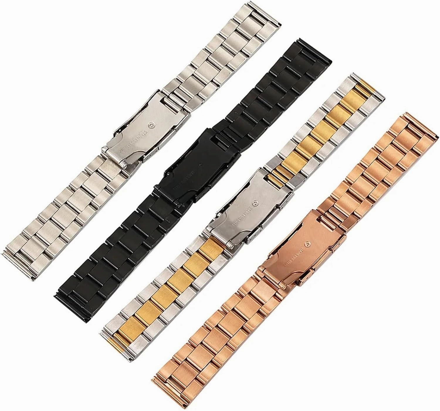 Stainless Steel 18mm 20mm 22mm 24mm 26mm 28mm 30mm Watch Band Solid Classic General Metal Strap Watchband Belt