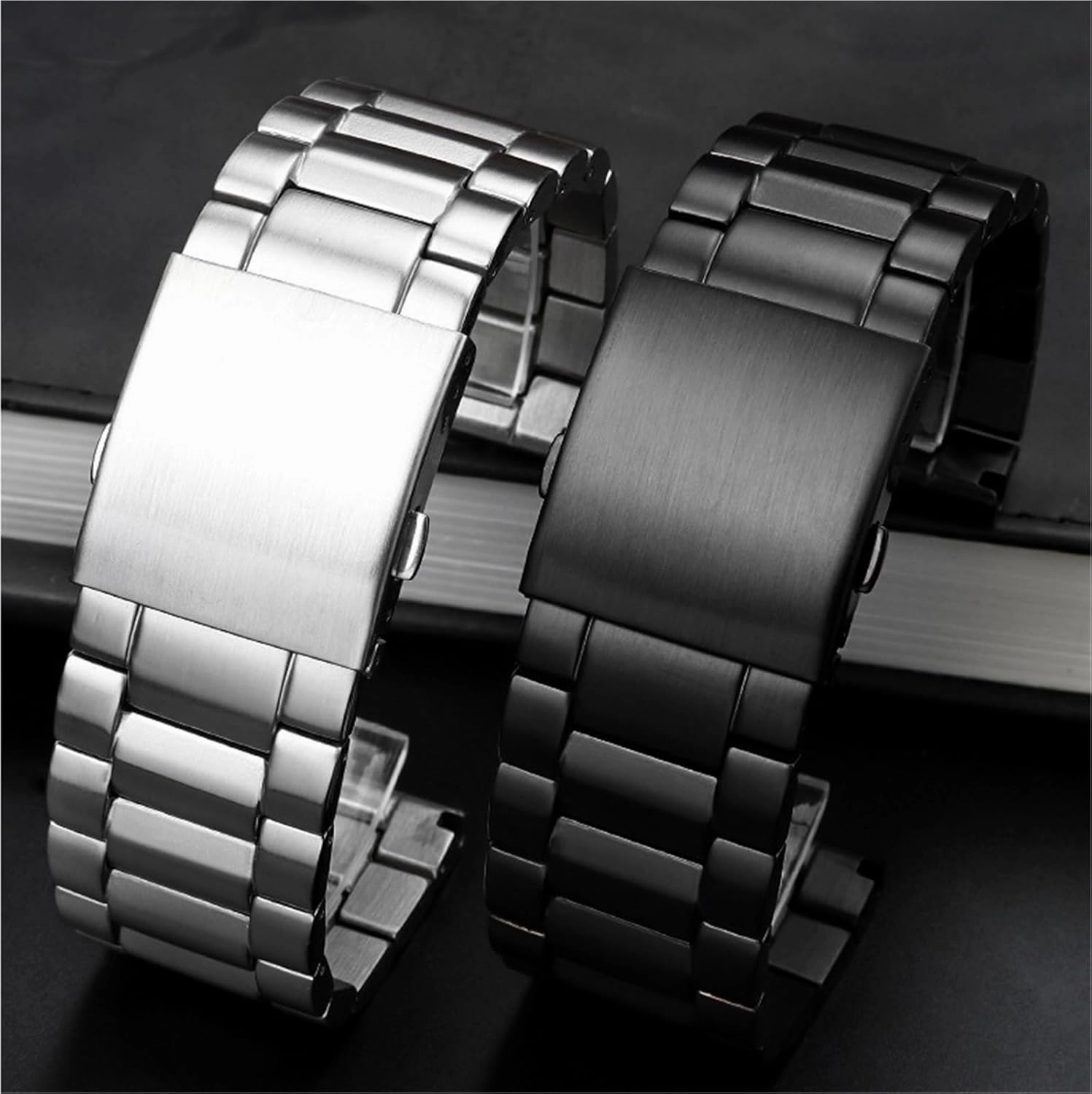 Stainless Steel Metal Watch Band 22mm Universal Replacement Wristband