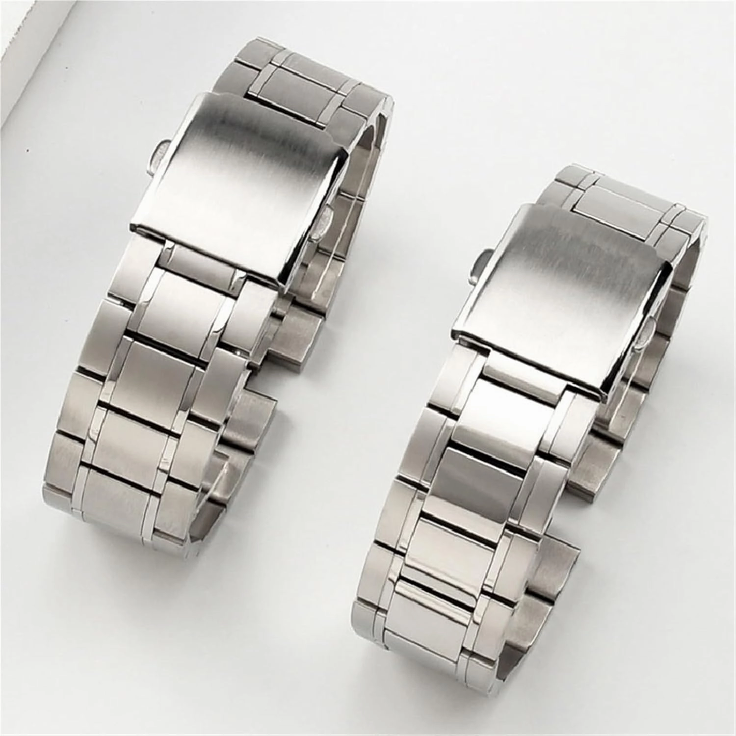 Stainless Steel Metal Watch Bands Men Women Replacement Wristband Universal Bracelet Fits 18mm 20mm 22mm Watch Replacement Band