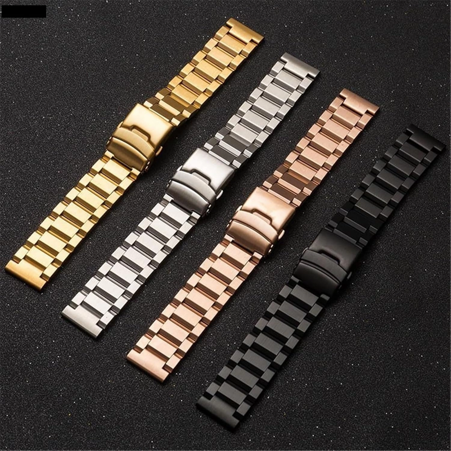 Stainless Steel Strap 20mm 22mm Universal Metal Folding Buckle Strap Unisex Quick Change Bracelet