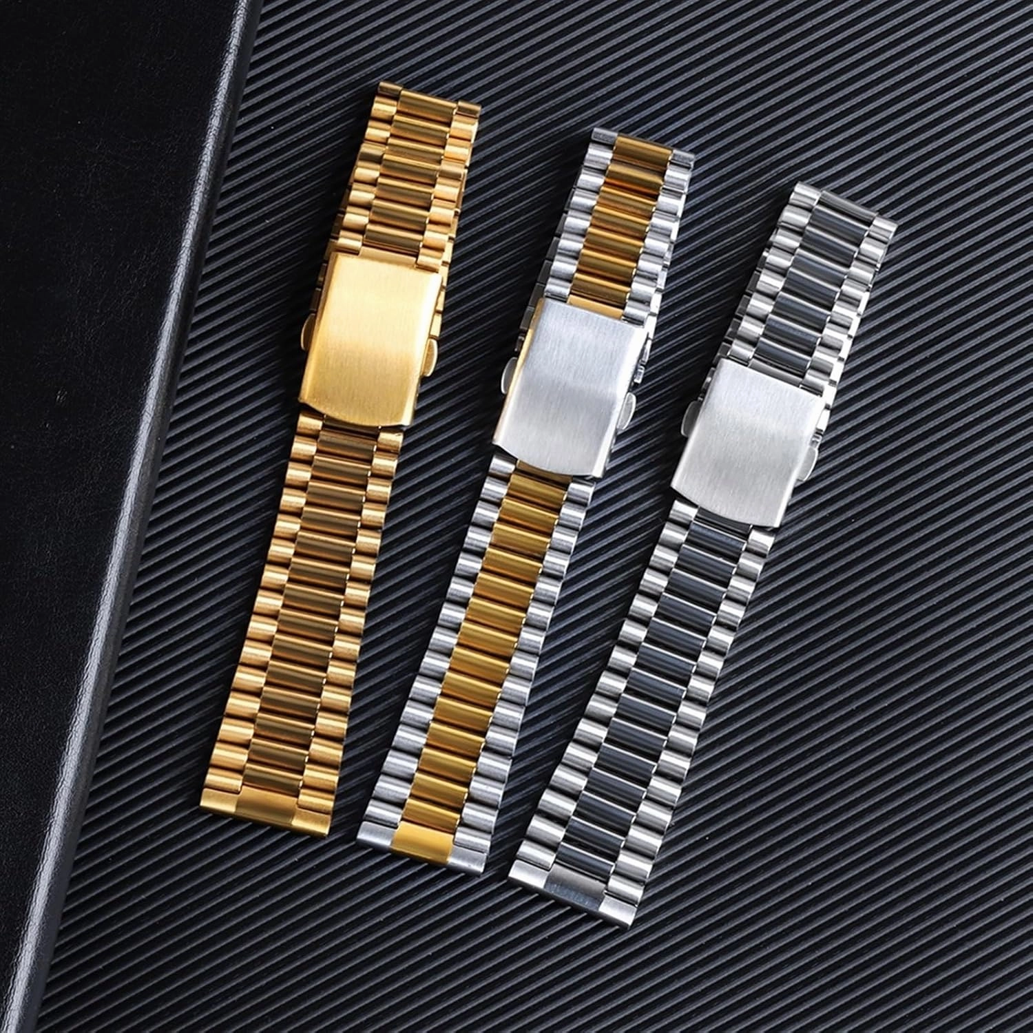 Stainless Steel Watch Band 10mm 12mm 14mm 16mm Universal Metal Watch Band for Smart Watch Quartz Watch Men Women Silver Gold Bracelet