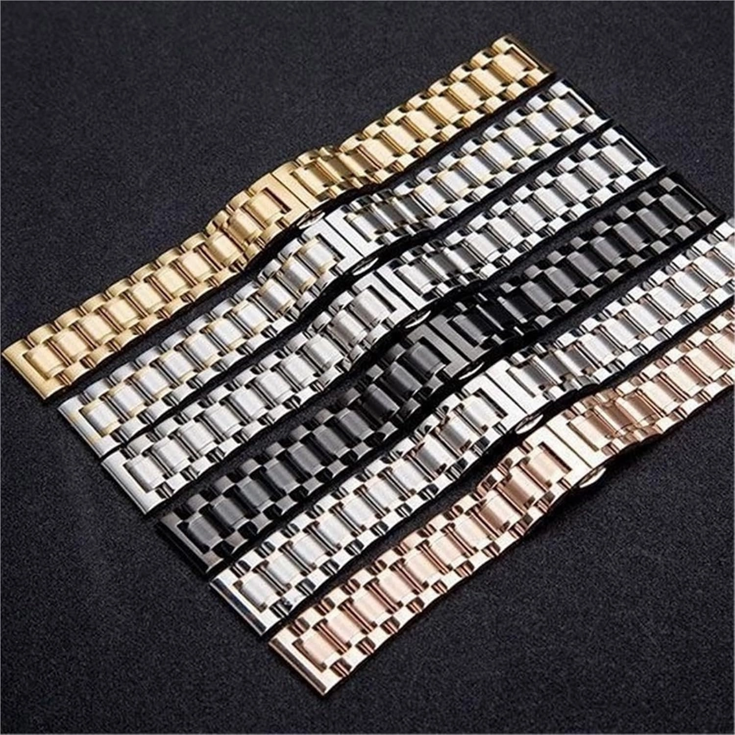 Stainless Steel Watch Band 18mm 20mm Universal Replacement Watch Band for Smart Watch Quartz Watch
