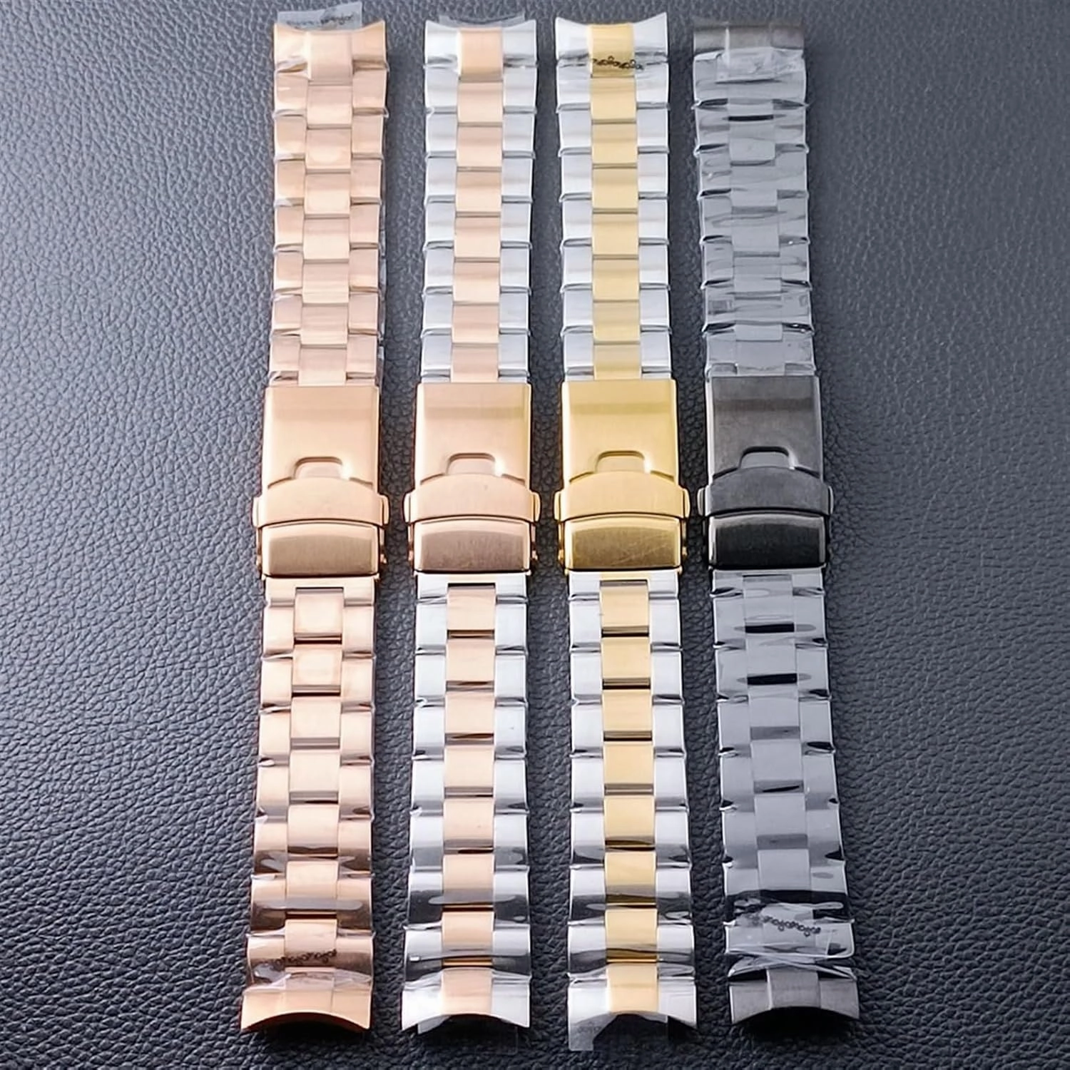 Stainless Steel Watch Band 22mm Replacement Watch Band Length Adjustable Unisex Replacement Bracelet Watch Accessories