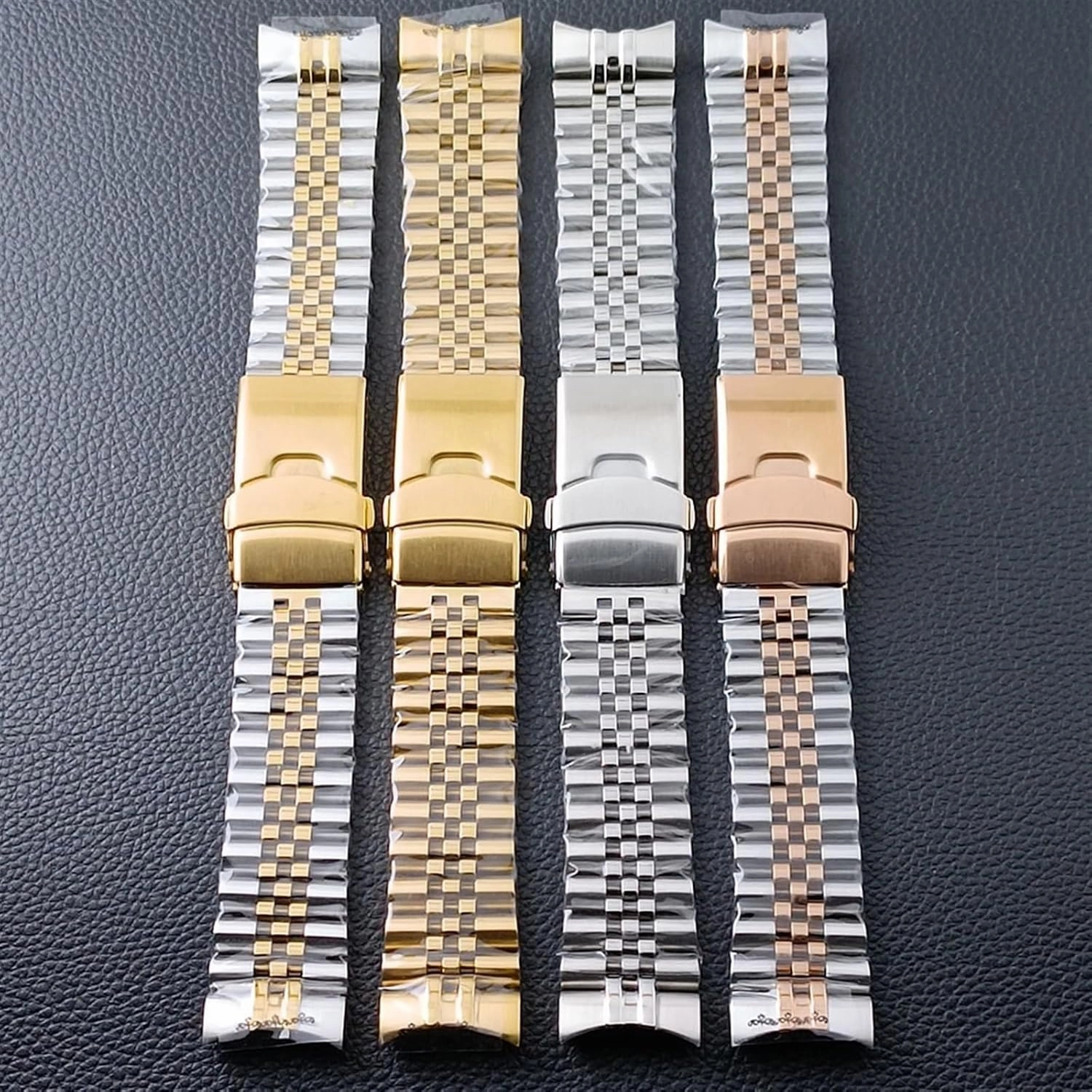 Stainless Steel Watch Band 22mm Replacement Watch Band Length Adjustable Unisex Replacement Bracelet Watch Accessories