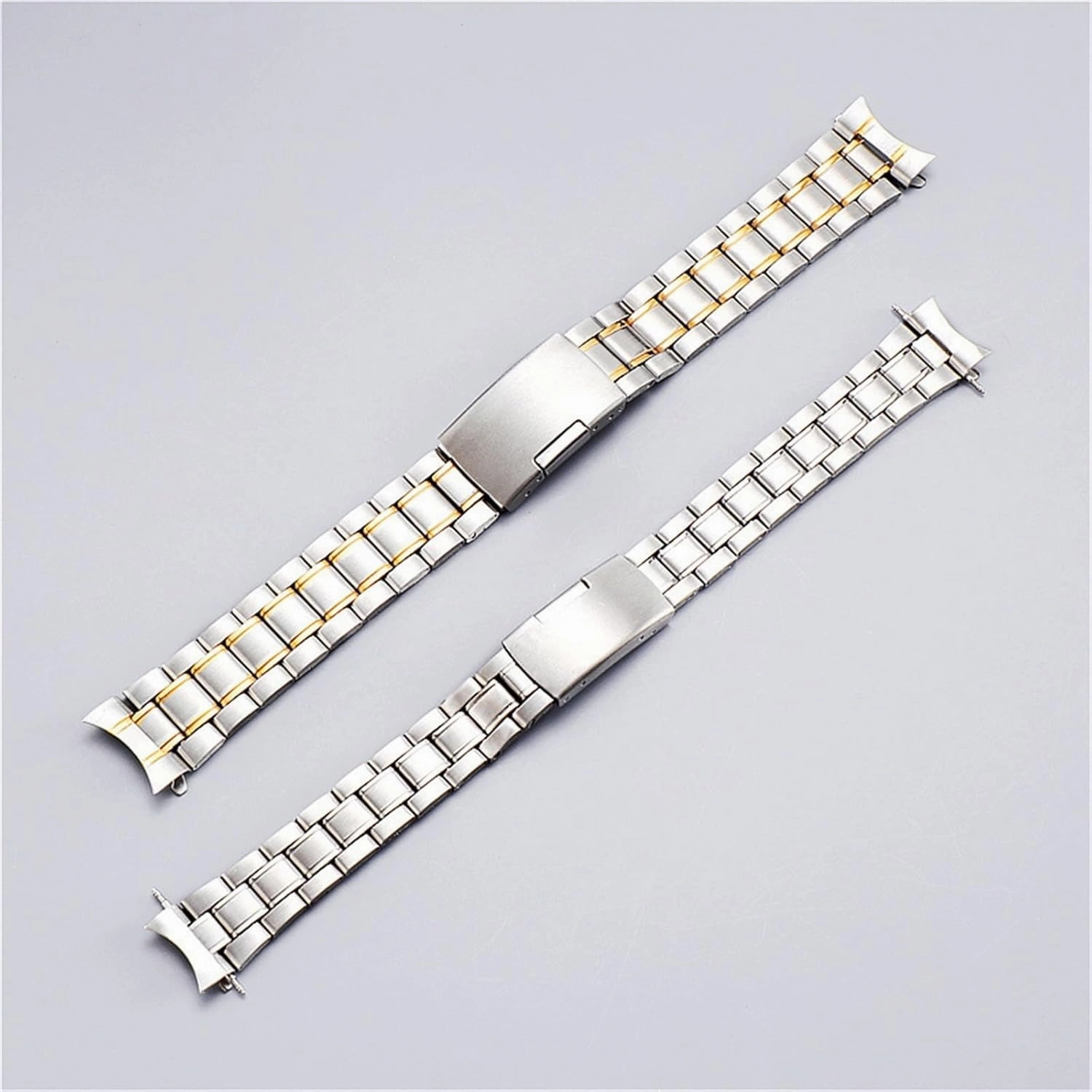 Stainless Steel Watch Band Curved End Metal Wristband 18mm 20mm Mens Womens Universal Watch Band Suitable for Smart Watch Traditional Watch
