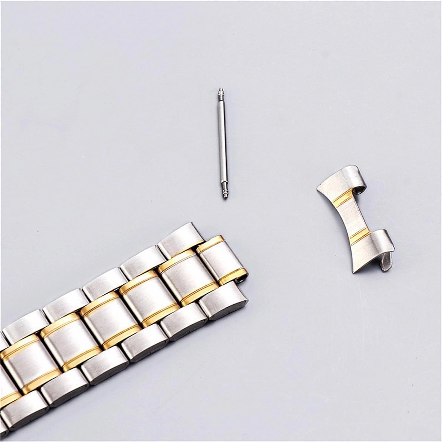 Stainless Steel Watch Band Curved End Metal Wristband 18mm 20mm Mens Womens Universal Watch Band Suitable for Smart Watch Traditional Watch