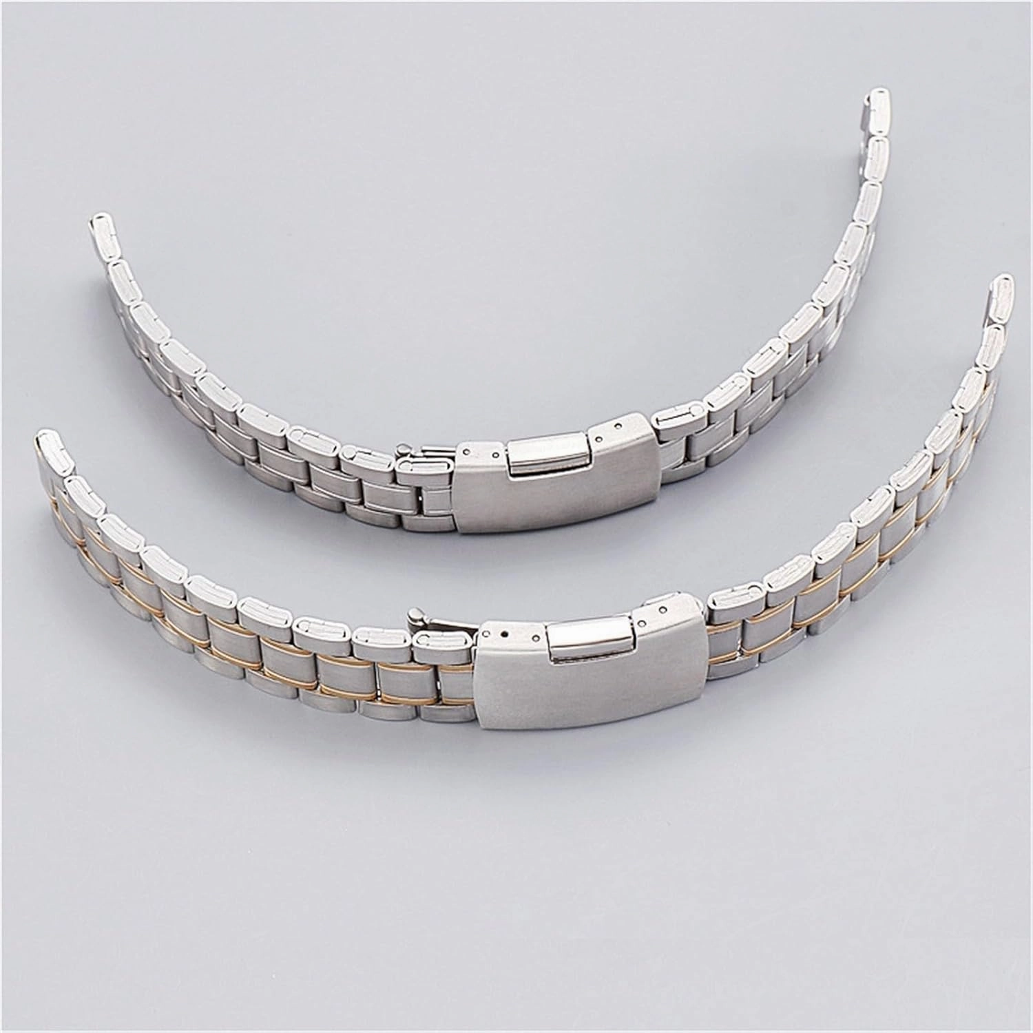Stainless Steel Watch Band Curved End Metal Wristband 18mm 20mm Mens Womens Universal Watch Band Suitable for Smart Watch Traditional Watch