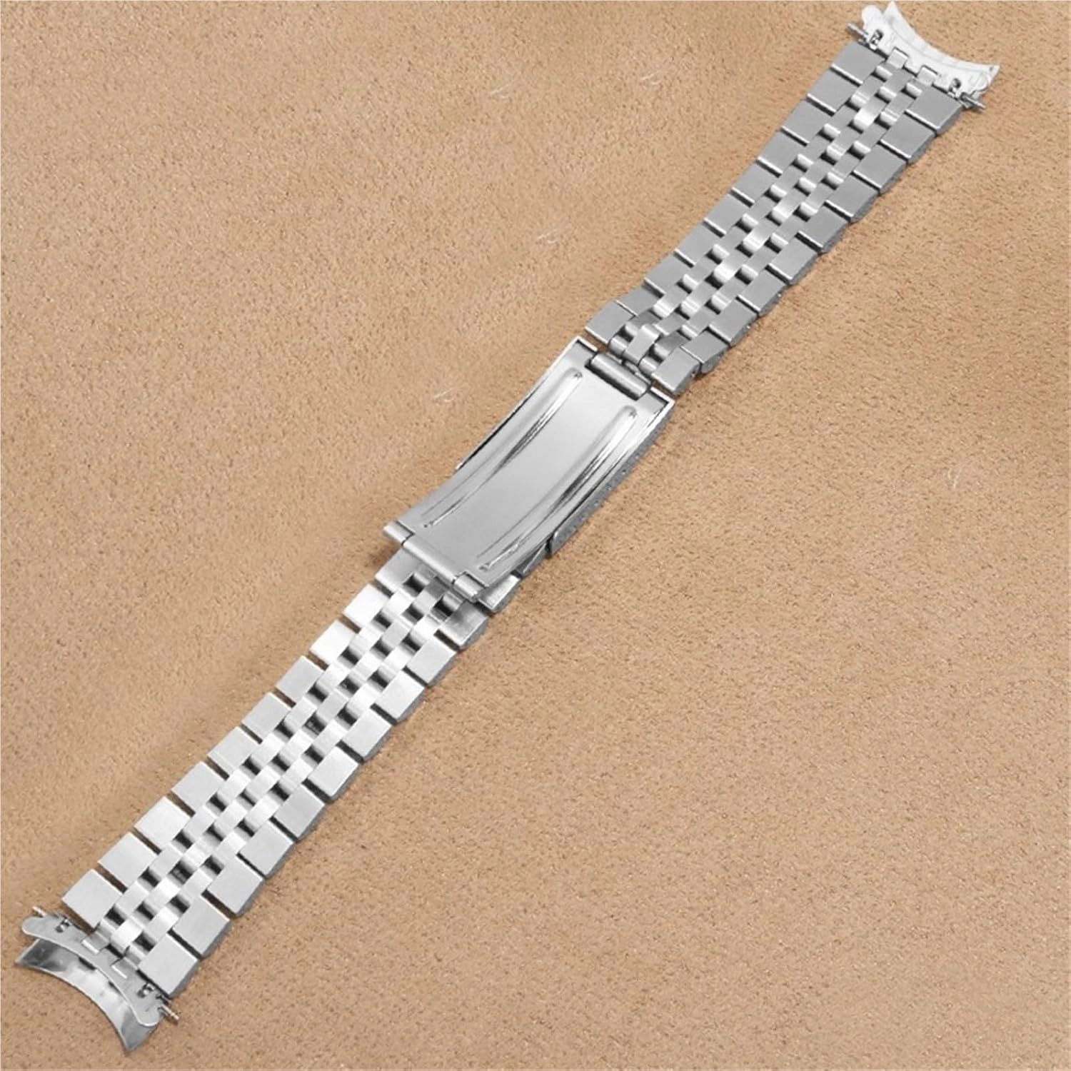 Stainless Steel Watch Band Metal Folding Buckle Wristband 18mm20mm Universal Men's Women's Bracelet Suitable for Smart Watch Quartz Watch