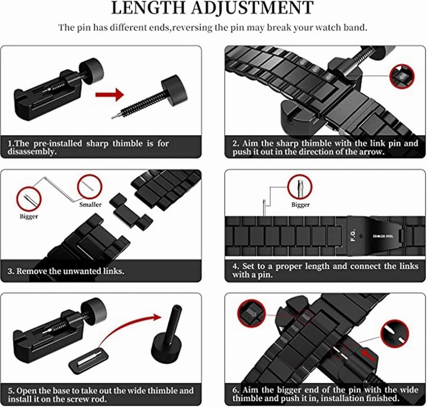Stainless Steel Watch Band Metal Folding Buckle Wristband 18mm20mm Universal Men's Women's Bracelet Suitable for Smart Watch Quartz Watch