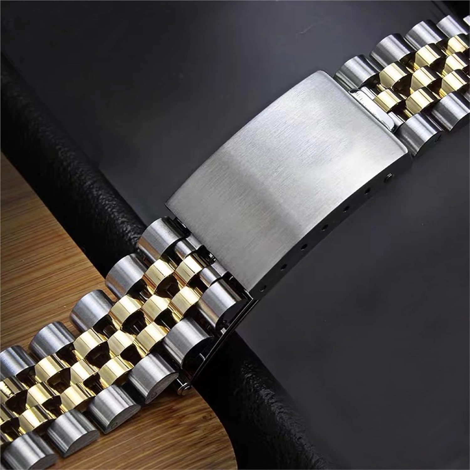 Stainless Steel Watch Band Metal Folding Buckle Wristband 18mm20mm Universal Men's Women's Bracelet Suitable for Smart Watch Quartz Watch