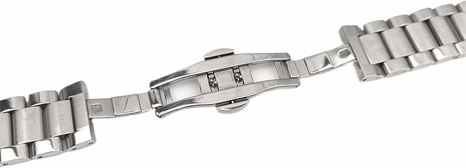 Stainless Steel Watch Band Universal Adjustable Bracelet Men Women Bracelet Suitable for 16mm 17.5mm 20mm 23mm Smart Watch Quartz Watch