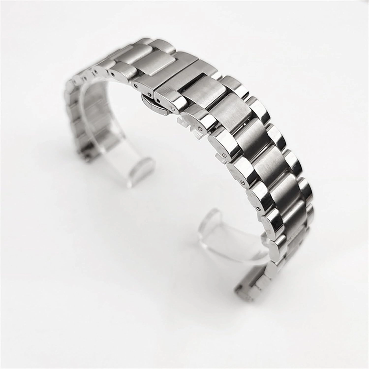 Stainless Steel Watch Band Universal Adjustable Bracelet Men Women Bracelet Suitable for 16mm 17.5mm 20mm 23mm Smart Watch Quartz Watch
