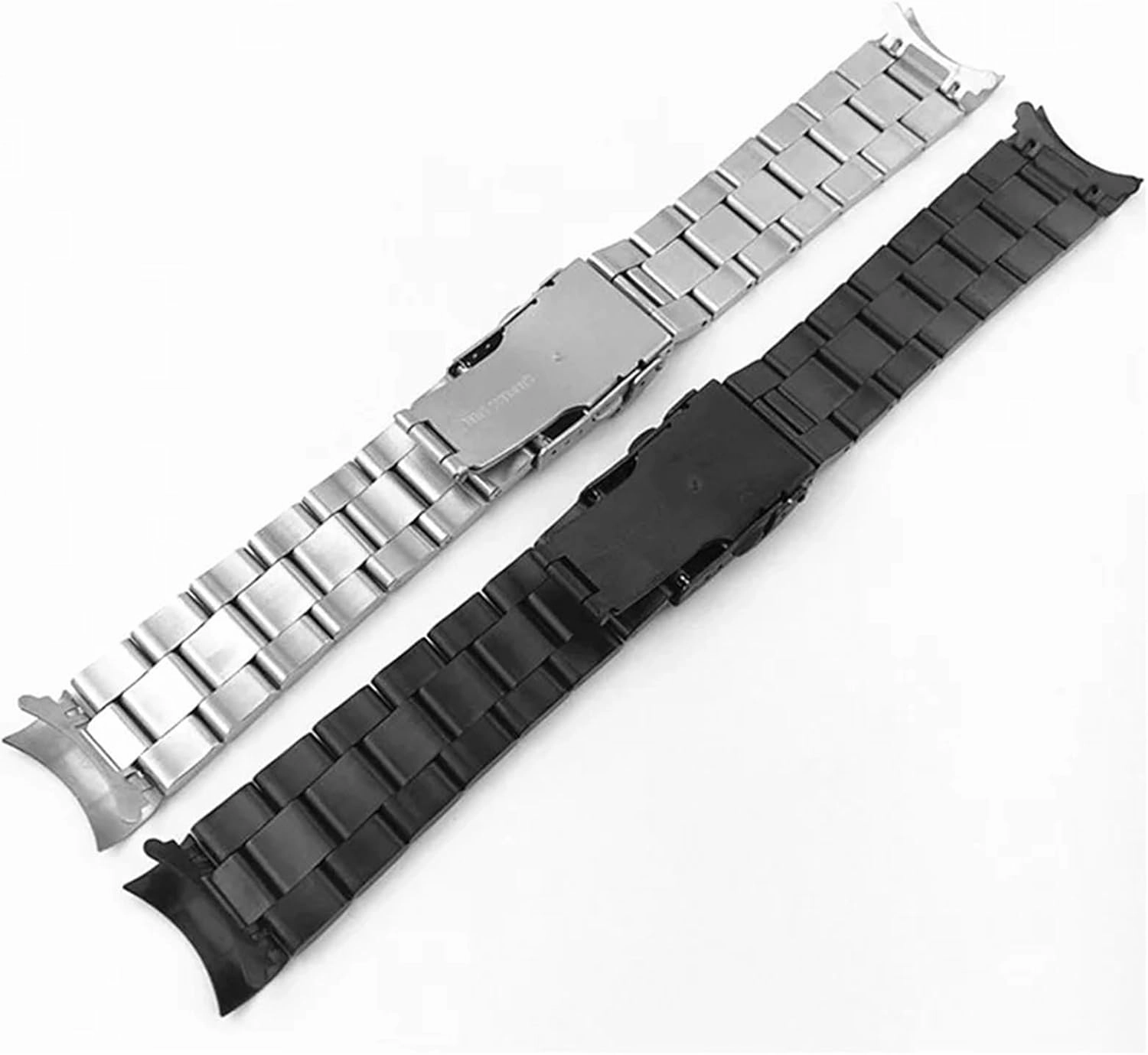 Stainless Steel Watchband 18mm 22mm 20mm Curved End Solid Stainless Steel Watch Band Matte Metal Strap Watchband Bracelet For Wrist Watch