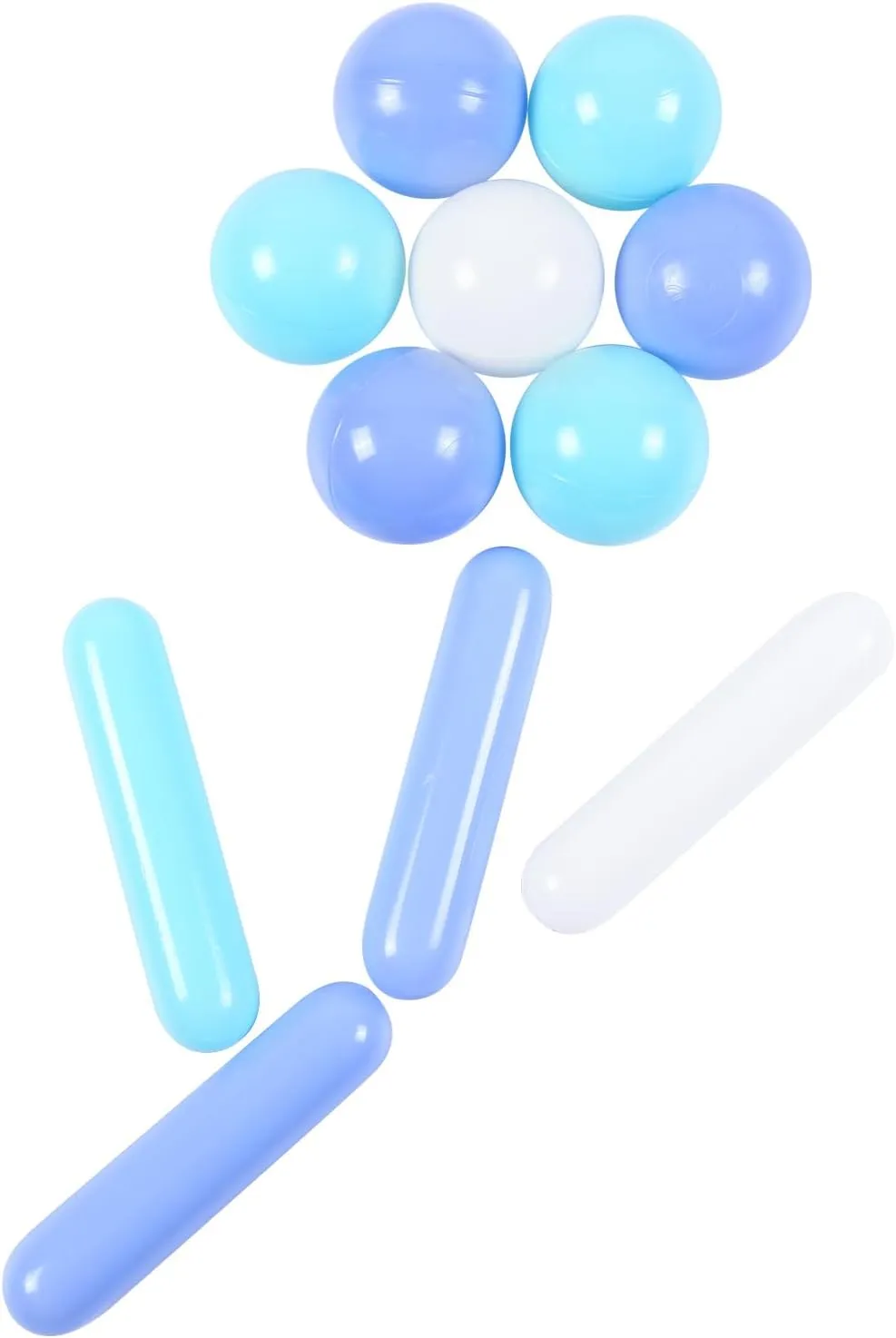 STARBOLO Ball Pit Balls for Toddlers - Macaron Ball Pit Balls Crush Proof Plastic Toy Balls for Toddlers Ball Pits, Ball Pit Play Tent, Baby Pool Water Toys,200pcs(Blue,Green,White)
