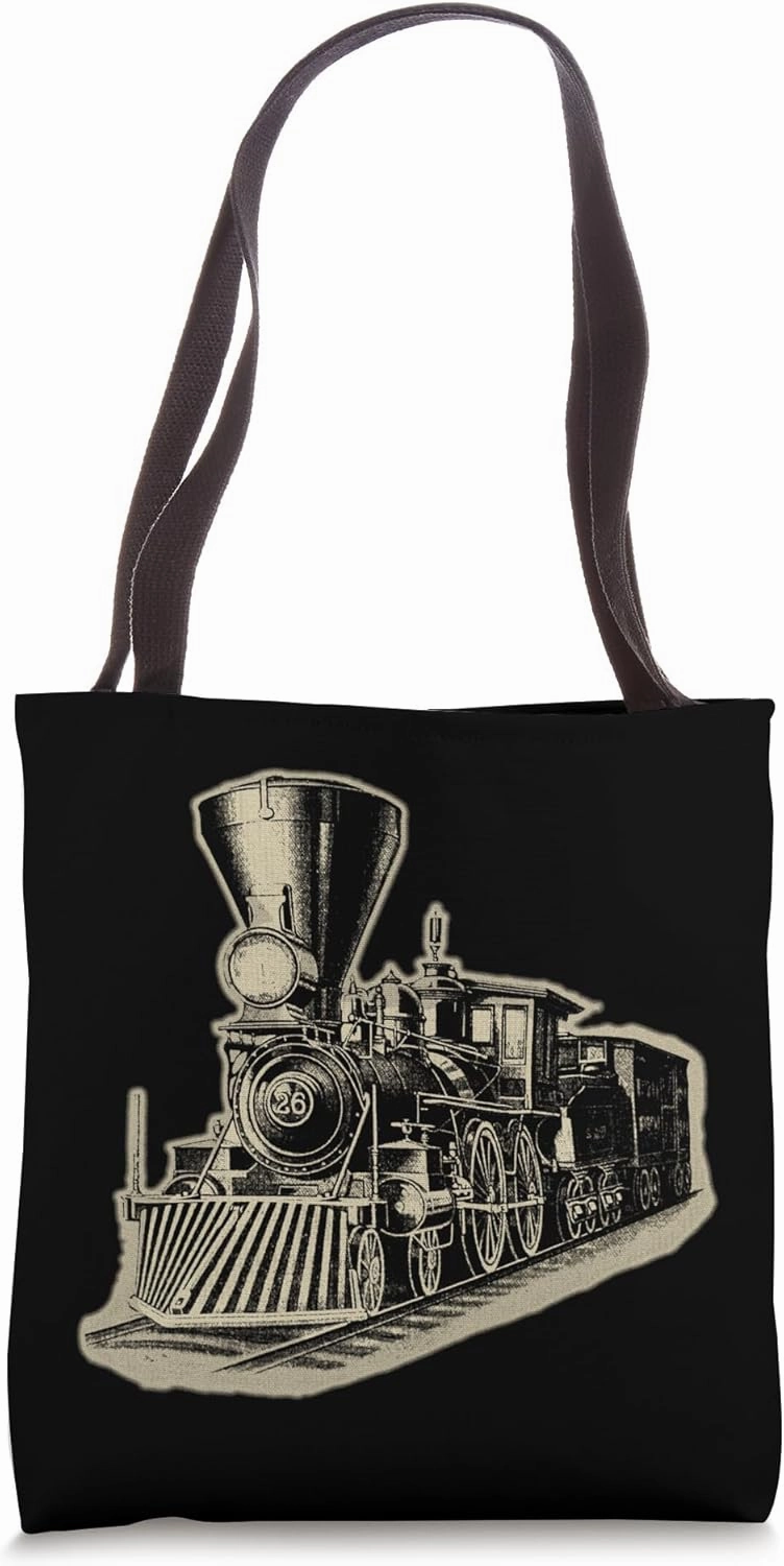 Steam Locomotive Train Engineer Railroad Mechanic Tote Bag