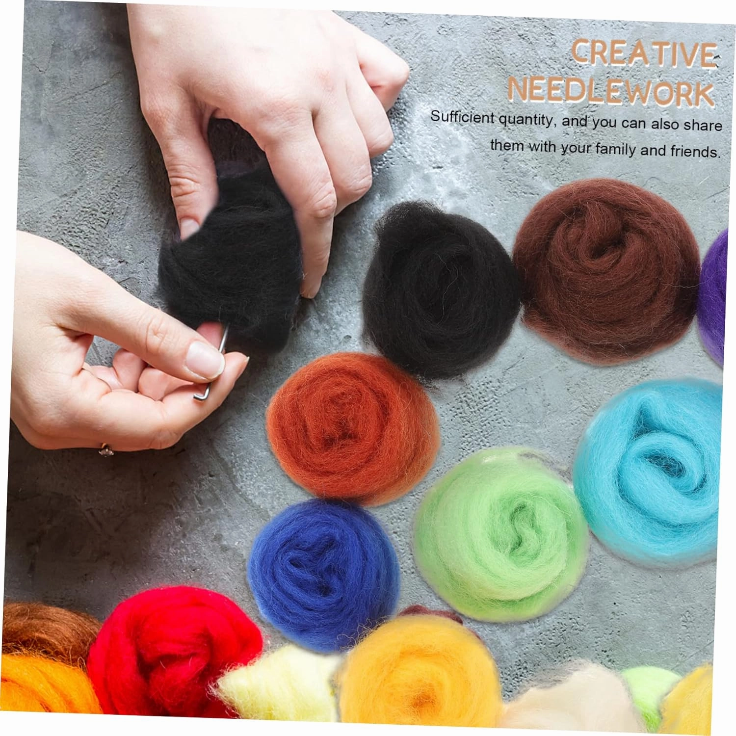 STOBOK 4 Sets Craft Kit Felt Balls for Crafts Felting Wool Kit for Beginners Random Color