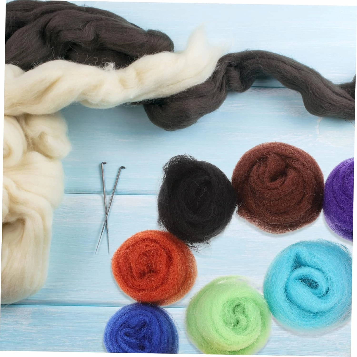 STOBOK 4 Sets Craft Kit Felt Balls for Crafts Felting Wool Kit for Beginners Random Color