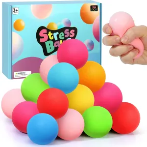 Stress Balls 24 Pack for Kids Adults, 2.5" XL Sensory Squishy Balls Bulk, Squeeze Large Fidget Balls for Anxiety and Stress Relief, Calm Down Item for Boys Girls Children with ADHD Autism