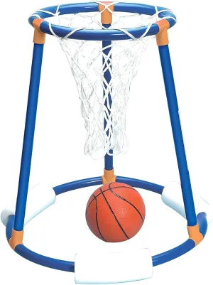 SWIMLINE Pool Basketball Hoop Floating Or Poolside Game With Real Feel Net & Float Foam For Kids & Adults Swimming Splash Hoops With Water Basketball Pools Toy Outdoor Summer Tall Boy Hoops 9165