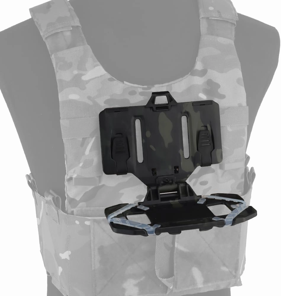 Tactical Folding Phone Navigation Hang Board,MOLLE Vest Phone Holder for Outdoor Airsoft Hunting Game