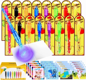 TAFULOR Invisible Ink Pen for Kids, Birthday Party Favors for Girls Boys, Spy Pens with UV Light Secret Message Magic Markers, Goody Bag Stuffers Toys for 4-12 Year Old Girls Boys Gift (16PCS)