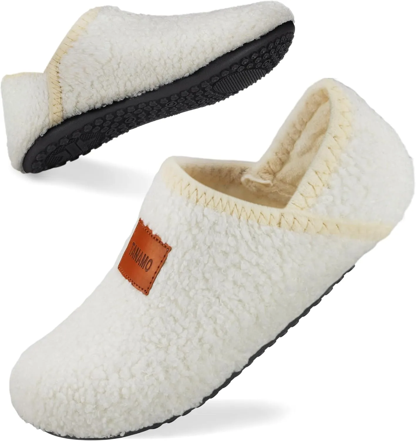 Tanamo House Slippers for Women Men Indoor Barefoot Slippers Socks Slip on House Shoes Cozy Comfy Slippers for Home Bedroom Travel Yoga