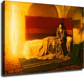 Tanner's Annunciation Poster Canvas Print Painting Picture Wall Art Home Hallway Bedroom Living Room Decor (frame,08x10 inch)