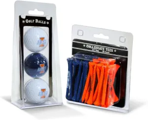 Team Golf NCAA Logo Imprinted Golf Balls (3 Count) & 2-3/4" Regulation Golf Tees (50 Count), Multi Colored