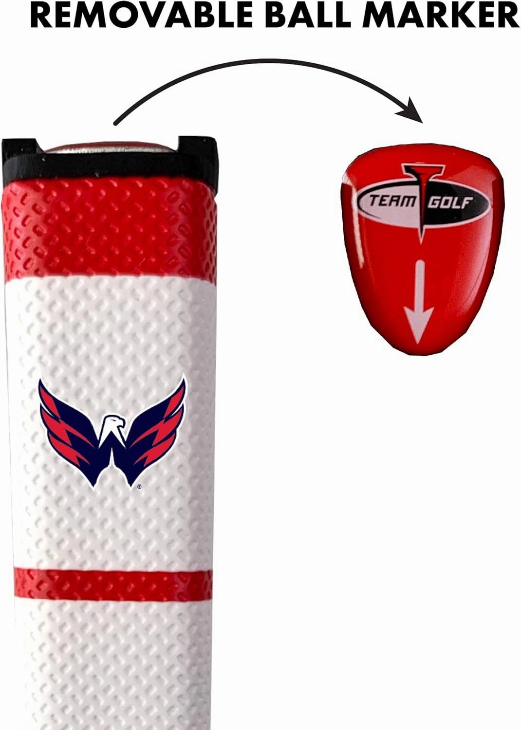 Team Golf NHL Team Golf NHL Golf Putter Grip (Multi Colored) with Removable Ball Marker, Durable Wide Grip & Easy to Control