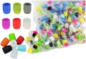 Tester Tips Silicone Mouthpiece (100 Pieces) - Colorful Silicone Tips