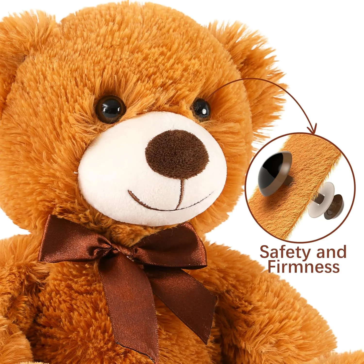 Tezituor Teddy Bear Stuffed Animal Bulk 12 Packs, 14in Small Bulk Teddy Bear Plush, Teddy Bears Centerpiece for Baby Shower, Stuffed Bear Gift for Kids, Christmas, Valentines, Light Brown/Dark Brown