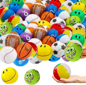 The Dreidel Company Beach Balls Assortment, Various Design for Swimming Pool Party, Birthday, Summer Fun Toy, 6"