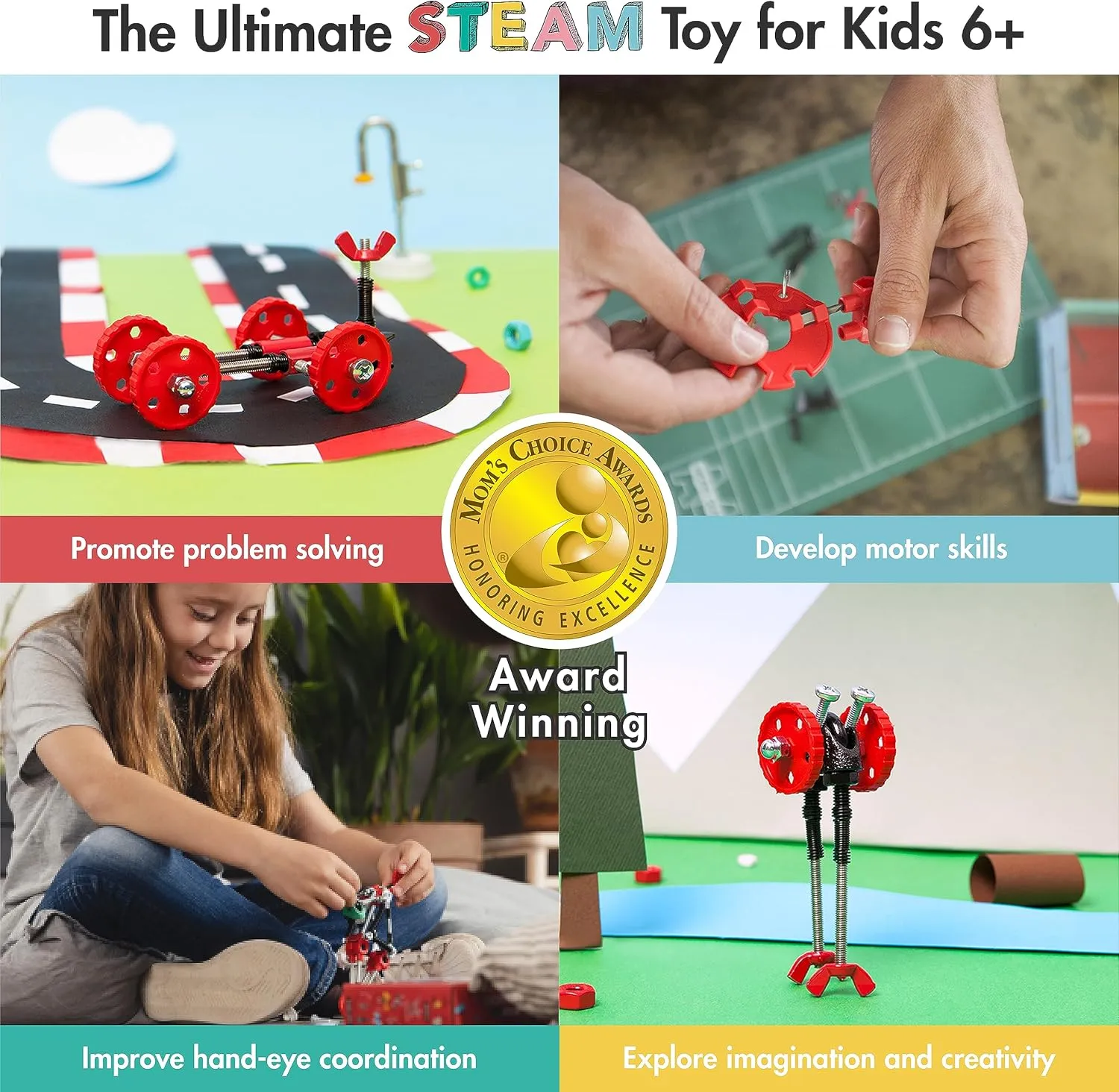The Off Bits Vehicle Stem Building Toys, Educational Build Your Own Robot Toy for Kids Age 6 7 8 9  Year Old Boys & Girls, Stem Engineering Kit, Construction Toys Steam Gift Ideas - FormulaBit