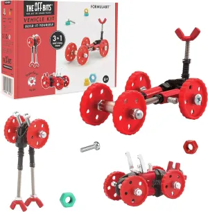 The Off Bits Vehicle Stem Building Toys, Educational Build Your Own Robot Toy for Kids Age 6 7 8 9  Year Old Boys & Girls, Stem Engineering Kit, Construction Toys Steam Gift Ideas - FormulaBit