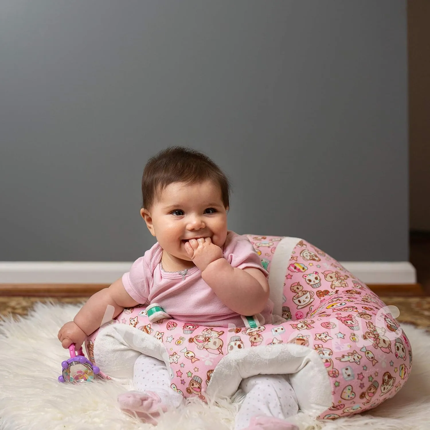 The Original Hugaboo Infant Sitting Chair - Tokidoki - Donutella & Her Sweet Friends, Pink