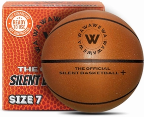 The Official Silent Basketball   (Size 7) – Noise-Free Indoor Basketball for Quiet Dribbling – Grooved Airless Indoor Basketballs – Ready to Play Basket Ball for All Ages (29.5")