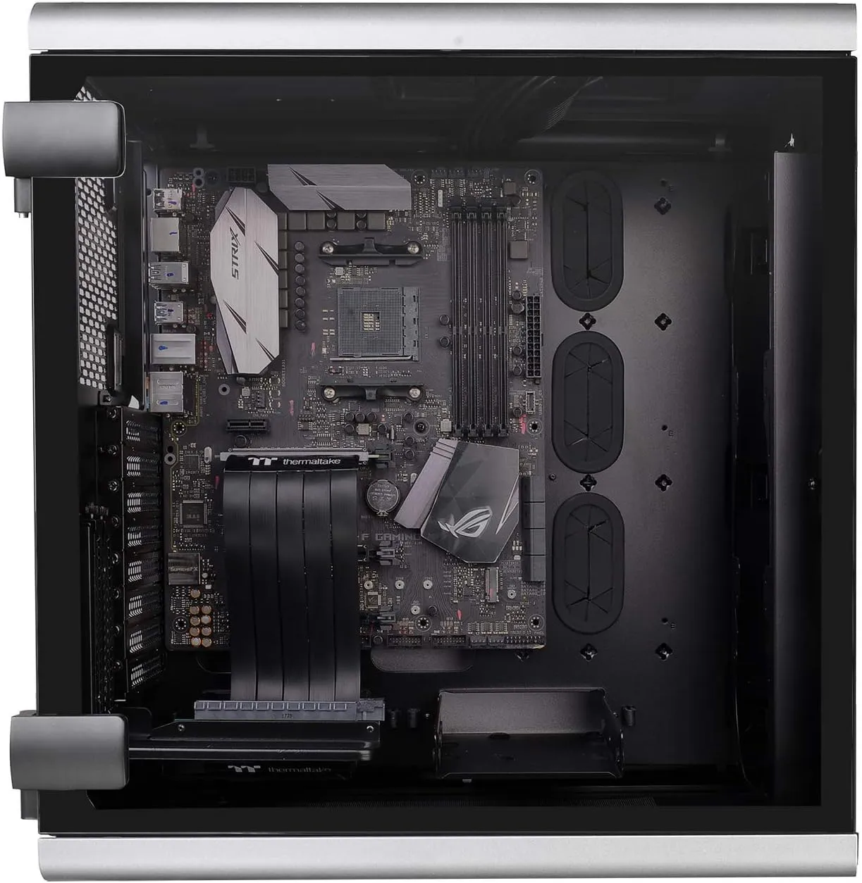 Thermaltake Level 20 E-ATX Full Tower Gaming Computer PC Case with 3 Riing Plus 140mm RGB Fan   2 Lumi Plus LED Strips Pre-Installed CA-1J9-00F9WN-00