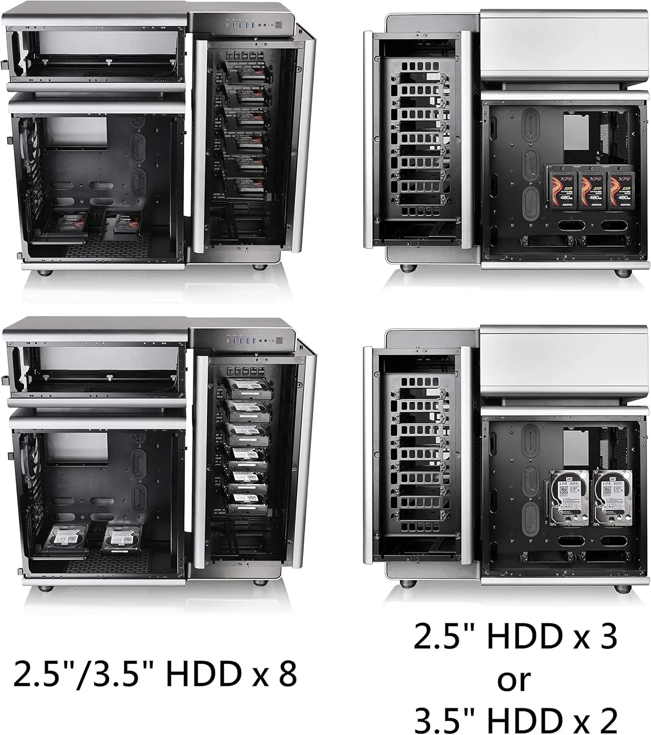Thermaltake Level 20 E-ATX Full Tower Gaming Computer PC Case with 3 Riing Plus 140mm RGB Fan   2 Lumi Plus LED Strips Pre-Installed CA-1J9-00F9WN-00