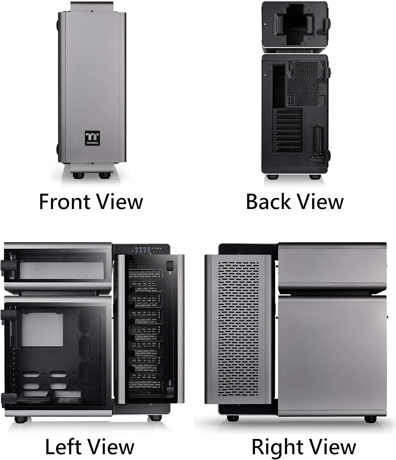 Thermaltake Level 20 E-ATX Full Tower Gaming Computer PC Case with 3 Riing Plus 140mm RGB Fan   2 Lumi Plus LED Strips Pre-Installed CA-1J9-00F9WN-00