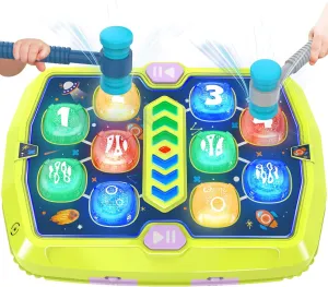 Toddlers Toys Age 3-8, Hammer Mole Game Toys for 3 4 5 6  Year Old Boys, with 3 Modes, 36 Levels and Light-up, Baby Toy Gifts for Early Learning, Birthday Gift for Toddler Boy Girl Toy