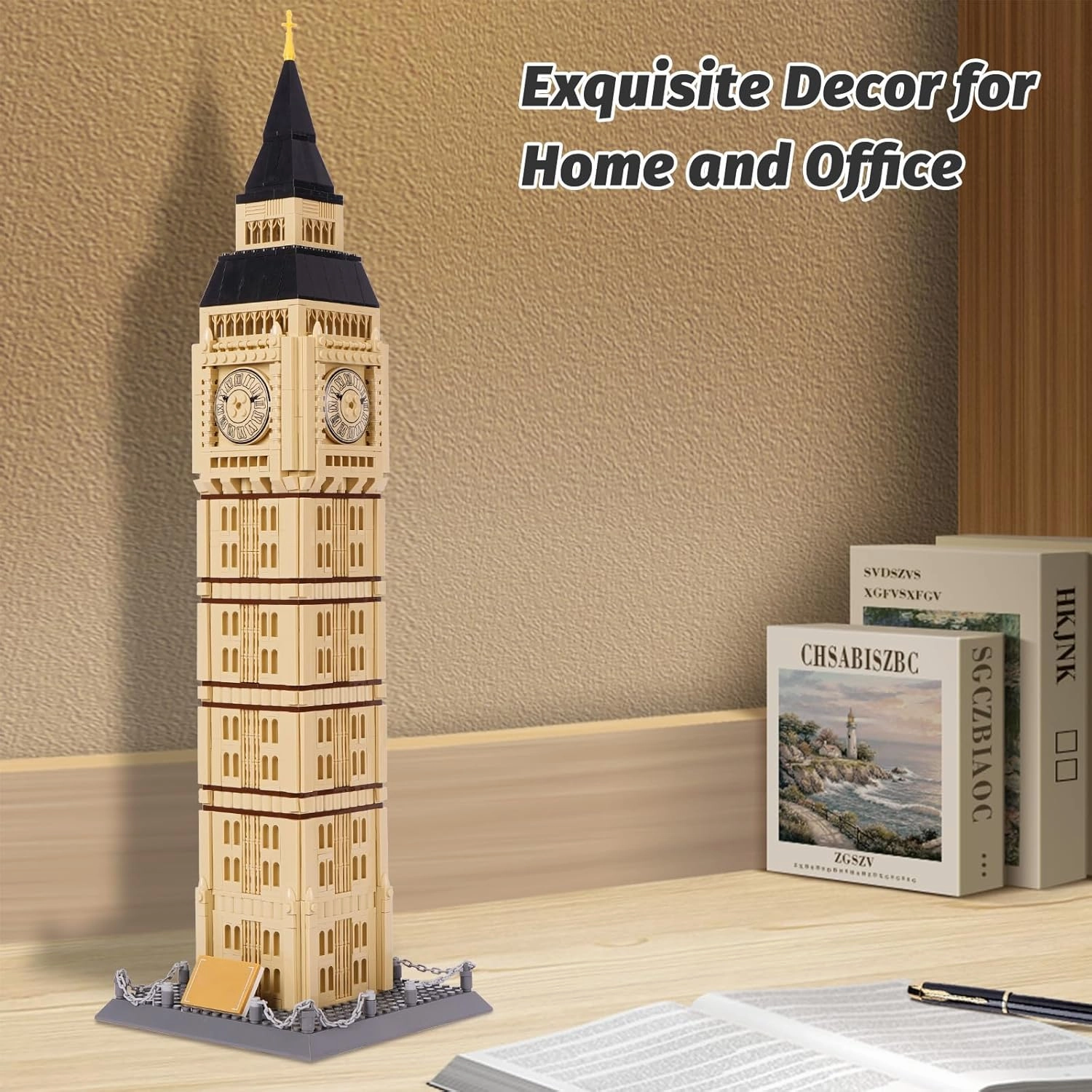 Toy Building Block Set, London Big Ben Elizabeth Tower Building Blocks Regular Size Brick World Famous Architecture hristmas Birthday Gift for Adults Children Kids Boys Girls 8  1666 PCS
